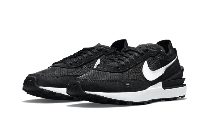 Waffle One Black White Swoosh