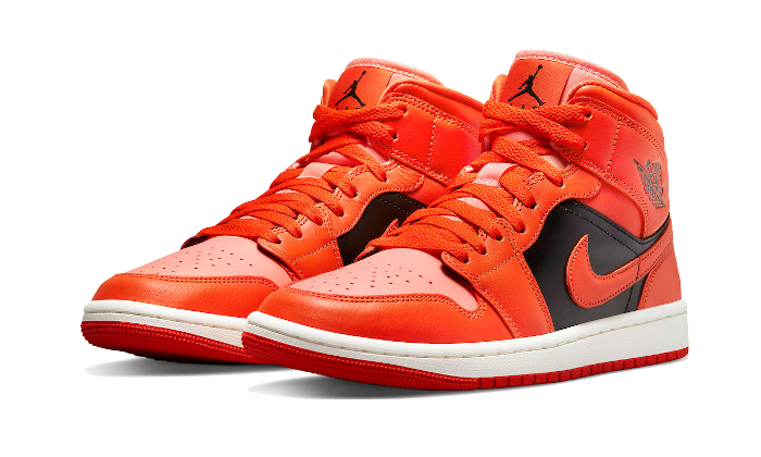 Air Jordan 1 Mid Orange Black