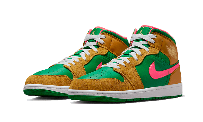 Air Jordan 1 Mid Wheat Watermelon