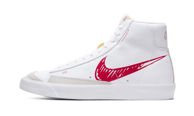 Blazer Mid Sketch Red Swoosh