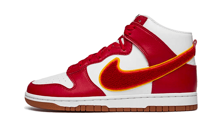 Dunk High Chenille Swoosh White Gym Red