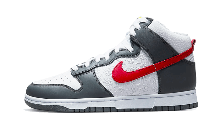 Dunk High Embossed Basketball Grey Red