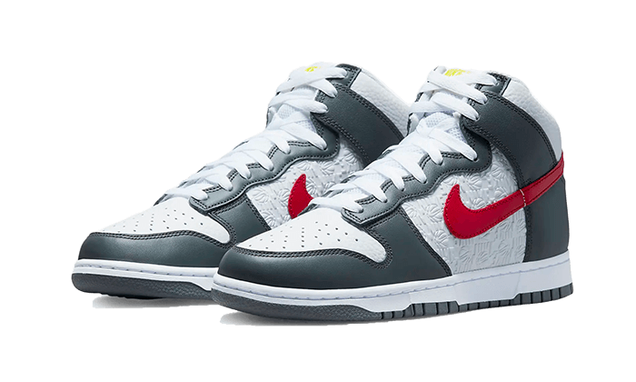 Dunk High Embossed Basketball Grey Red