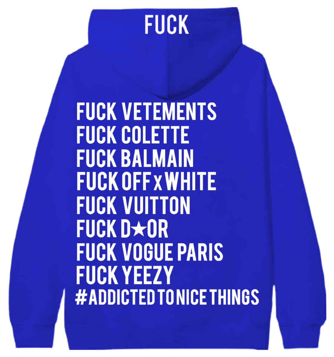 SWEAT CAPUCHE FUCK BLEU