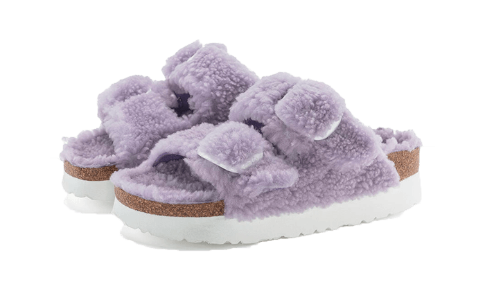 Birkenstock Arizona Big Buckle Shearling Purple Fog - 1024963