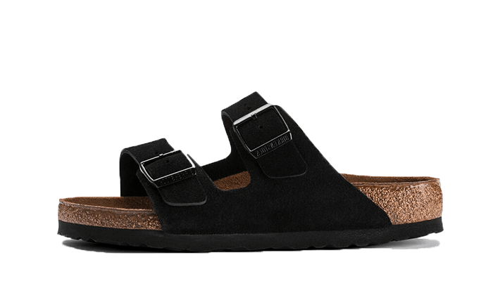 Birkenstock Arizona Suede Leather Soft Footbed Black - 0951321/0951323