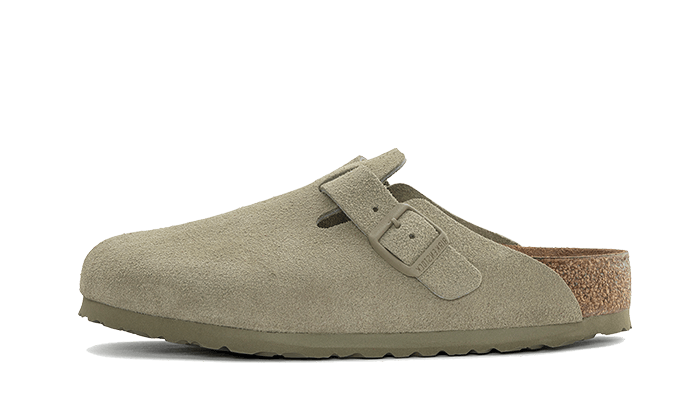 Birkenstock Boston Suede Leather Faded Khaki - 1025788